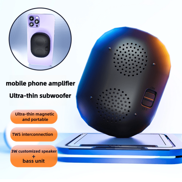 Magnetic bluetooth speaker portable mobile phone amplifier wireless ultra-thin small sound outdoor calls to expand volume