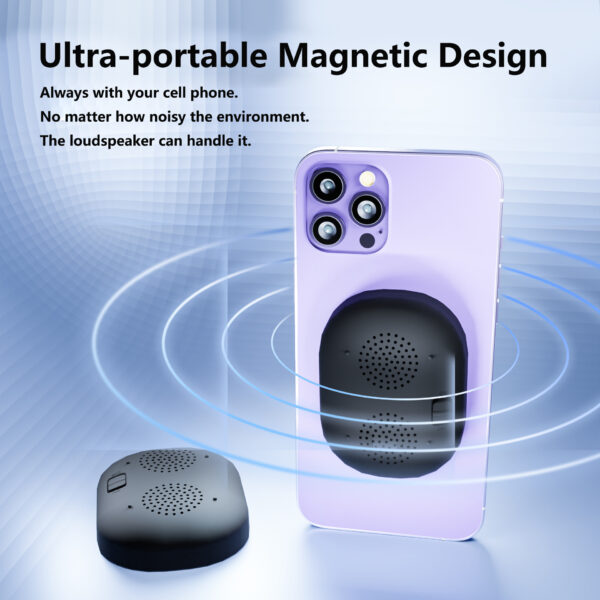 Magnetic bluetooth speaker portable mobile phone amplifier wireless ultra-thin small sound outdoor calls to expand volume - Image 3