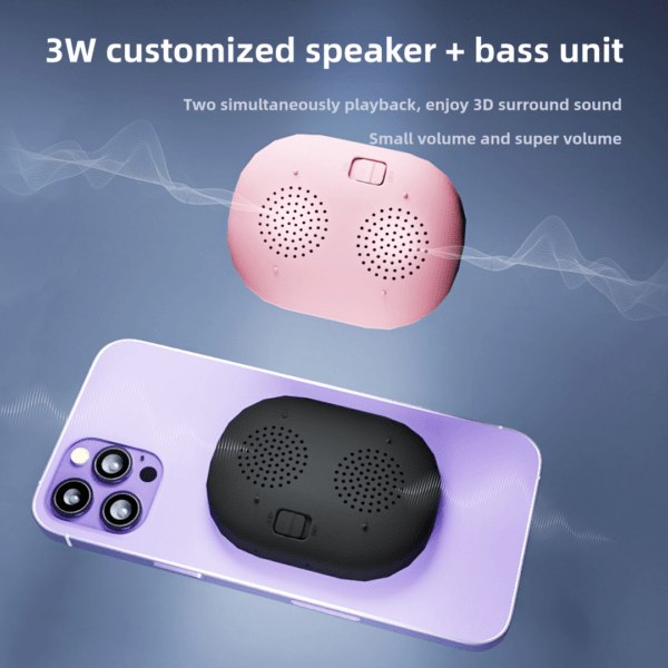 Magnetic bluetooth speaker portable mobile phone amplifier wireless ultra-thin small sound outdoor calls to expand volume - Image 4