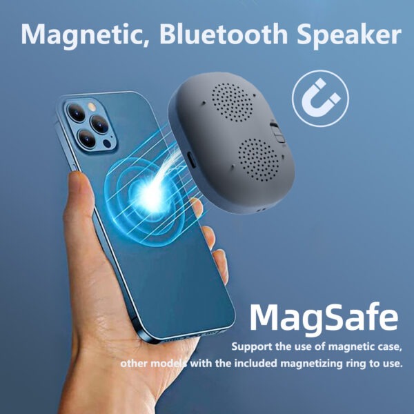 Magnetic bluetooth speaker portable mobile phone amplifier wireless ultra-thin small sound outdoor calls to expand volume - Image 2