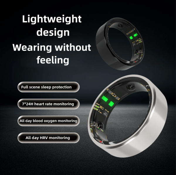 Smart Health Ring Heart Rate Oxygen Monitoring Management Sleep Exercise Pedometer Calorie Ring - Image 2